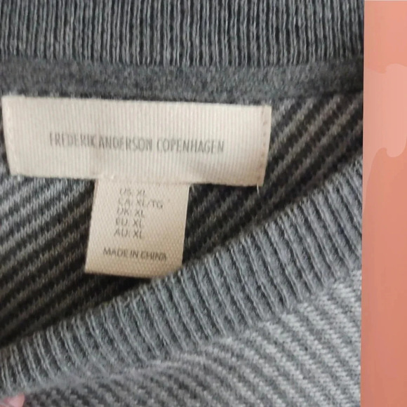 Frederik Anderson Copenhagen pullover men sweater size Xlarge gray color - Picture 4 of 8